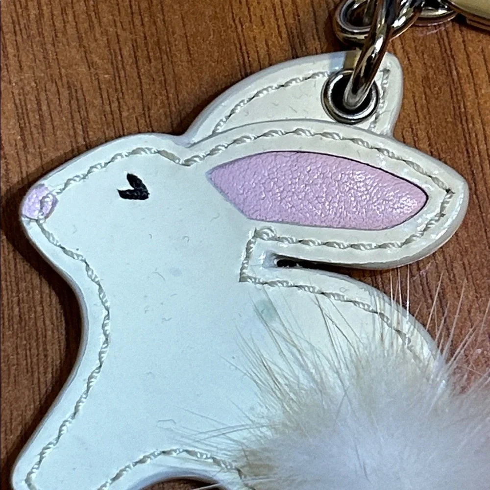 Coach Rabbit Mink Bunny Keychain